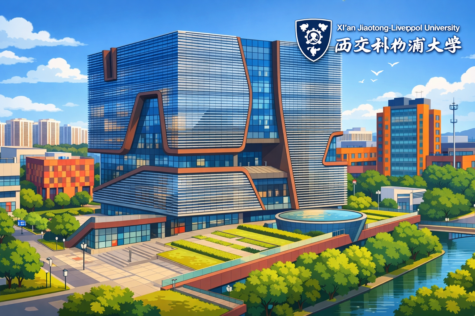 Illustrated view of the XJTLU campus