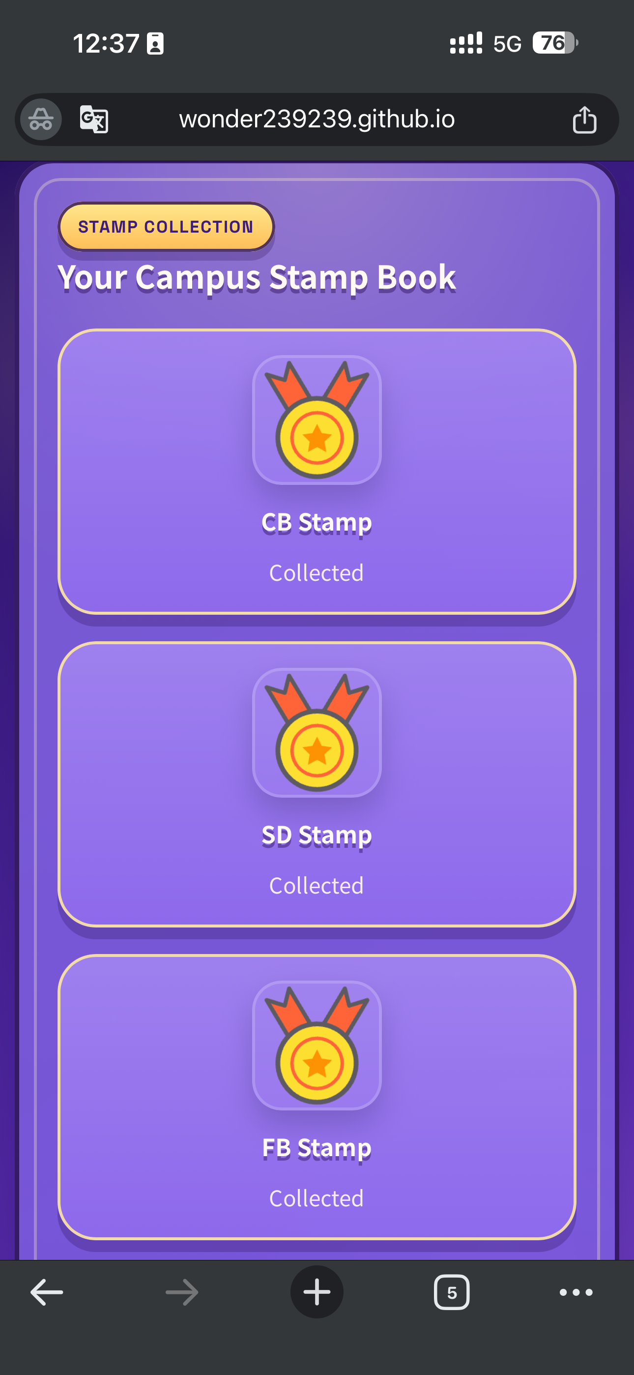 Earlier landmark-based stamp collection design